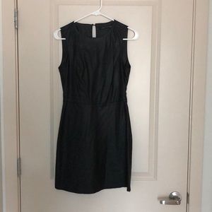 Zara black faux leather dress